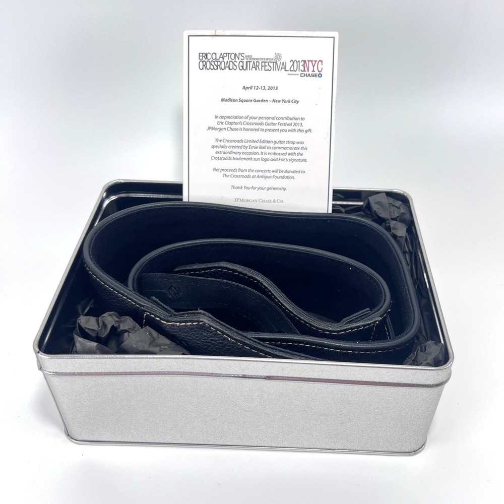 Rare Eric Clapton Crossroads Guitar Festival 2013 Ernie‎ Ball Leather Strap